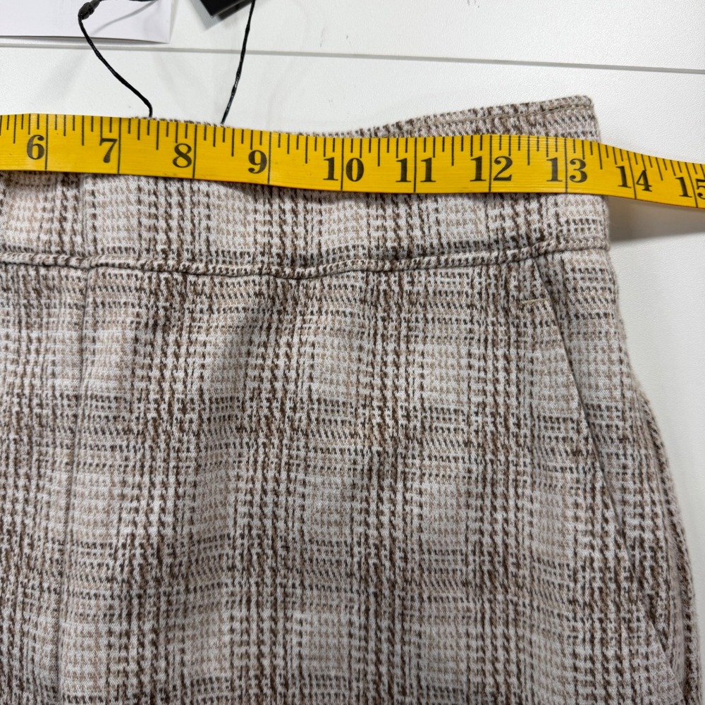 Truth by Republic Wide Leg Pants Womens Small Taupe Glen Plaid NWT - Picture 9 of 12